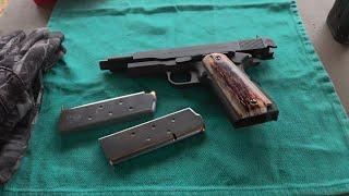 American tactical 45acp vs Fn 9mm testing... Little 5 yd lite Training with 9mm an 22lr...