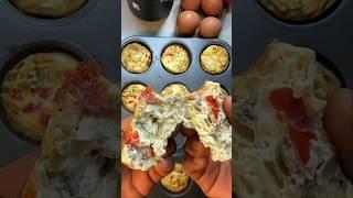High Protein Egg Bites ||Meal Prep Breakfast Muffins  #Shorts #EggMuffins
