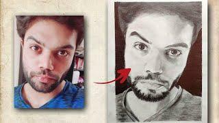 Pencil Drawing DUCKY BHAI  |  Pencil Portrait Time-lapse  |  IAB Arts