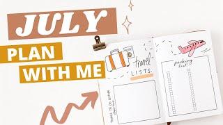 JULY BULLET JOURNAL PLAN WITH ME 2022 | travel check-list & habit tracking