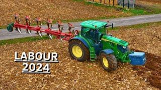  Labour 2024 : JOHN DEERE 6R215 & KVERNELAND 6 FERS 