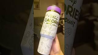 Engraving a 40oz rainbow plated tumbler from @makerflo with my Vision 20W from @WeCreatOfficial