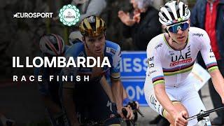 RIDICULOUS FINISH!  | Men's Il Lombardia Race Final Kilometres | Eurosport Cycling