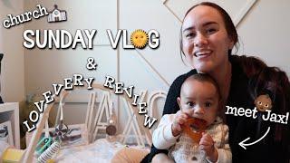 FIRST TIME AT CHURCH & LOVEVERY REVIEW | Our baby's first time at church and playing with Lovevery