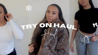 MINI TRY-ON HAUL  | Bershka & Zara | fur jackets, jeans and other bits&bobs xoxo