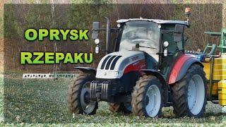 Oprysk rzepaku 2021 | Steyr kompakt 4085 | Fitosa