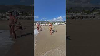  Damlataş Beach | Alanya TURKEY 2024 |  beautiful day & sound of the waves 【4K】️ 