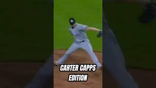 the WERIDEST pitching delivery in baseball history! Lets try it! #mlb #pitchgrips #cartercapps