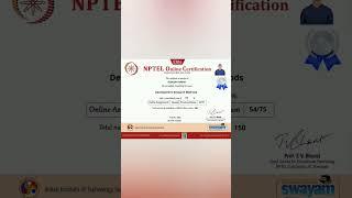 NPTEL Certificate, Development Research Methods #nptel #shorts #short #shortvideo #shortsvideo #iit