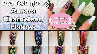 BeautyBigbang | Aurora Chameleon Nail Flakies | Review & Swatches