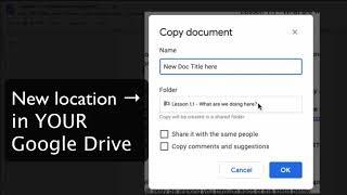 Copying Google Docs Tutorial