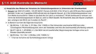 Vertragliche Schuldverhältnisse ohne Kaufrecht – Folge 08 (Untervermietung)