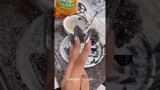 Best Creative Nail Art Ideas // Stainless Steel Scrubber Nail Art