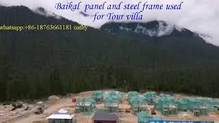 sandwich panel and light steel frame for Tour villa