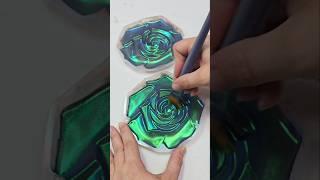 Chameleon and #resin rose coasters