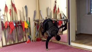Doing some wushu and other workout