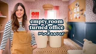 BOLD Office Room Makeover Under 200 Sq Ft!