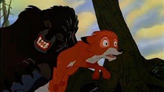 The Fox and the Hound (1981)-Tod fights Bear