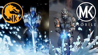 MK 11 vs MK Mobile -  Onslaught SUB-ZERO All move sets, Fatal Blow & Friendship comparison.