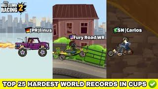 HILL CLIMB RACING 2 : HARDEST WORLD RECORDS  || KARTHIK HCR 2 