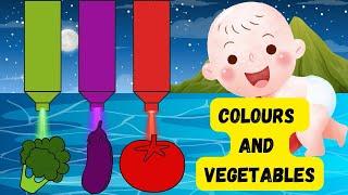 Learn Colours & Vegetables Name For Children | Learn Vegetables Name | Vegetables Colours
