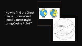 How to find Great Circle Distance and Initial Course using Cosine Rule??