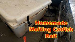 Homemade Melting Catfish Bait /Crisis Aboard the Monster Rod Holder Boat