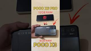 POCO X6 PRO  vs POCO X3 vs 12GB RAM vs 8GB RAM - FREEFIRE TEST #freefire #shorts #pocox6pro