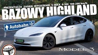 2024 Tesla Model 3 RWD (283 KM) | V-max, 0-100, 100-200 km/h, zasięg, prezentacja. PEŁEN TEST. | 4K