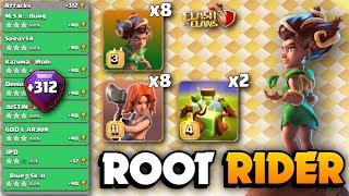 STRONGEST Spam AttackROOT RIDER Spam With OvergrowthTH16 Attack StrategyClash Of Clans