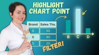 Highlight chart points with a click in a filtered Excel table to explain your key messages - Part 2