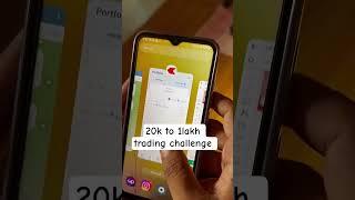 20k to 1lakh trading challenge option trading || trading journey | #tradingmotivation #trading