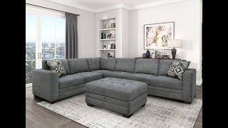 Donovan Grey Fabric Sectional