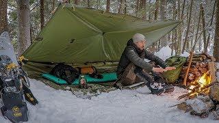 Solo Overnight in a Snow Storm. Winter Camping With Subscriber Gear.