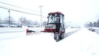 Narrow Sidewalk Snow Broom - Real World Work