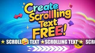 Come creare testo scorrevole online GRATIS