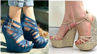 Most trendy collection of high heel wedge sandals.