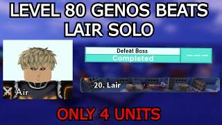 Level 80 Genos + Supports BEAT Lair SOLO | All Star Tower Defense