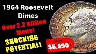 1964 Roosevelt Dime SHOCKINGLY HIGH Potential - Valued As High As $8,500!