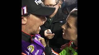 ‘WHAT ARE YOU DOING?!’ Danica Patrick confronts Denny Hamlin | #shorts | NASCAR