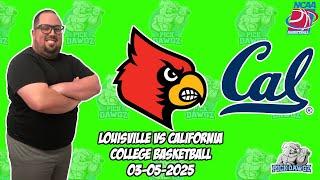 Louisville vs California 3/5/25 Free College Basketball Picks and Predictions | NCAAB Pick