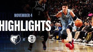 Memphis Grizzlies Highlights vs Brooklyn Nets