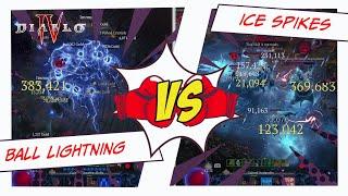 Ball Lightning VS Blizzard Ice Spikes Sorceress DIABLO 4 -  Best Build For Abattoir Of Zir