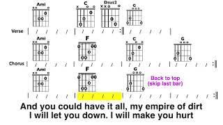 Hurt (Johnny Cash) Chord and Lyric Play-Along