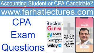 CPA Exam Questions.  How to Eliminate 2 Choices! www.farhatlectures.com. Intermediate Accounting