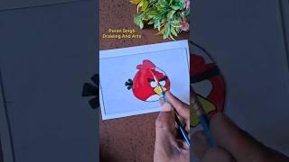 Angry  Bird  Glass Painting #shorts