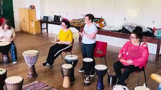 Bringing in the percussion - May Women’s drum circle