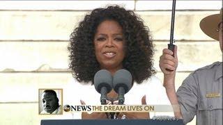 Oprah Winfrey March on Washington Speech: Winfrey Asks Washington "How Will the Dream Live On?"