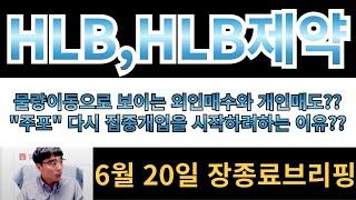 [HLB,HLB제약] 물량이동으로 보이는 외인매수와 개인매도?? "주포" 다시 집중개입을 시작하려하는 이유??