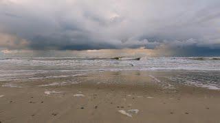 Stormy North Sea, original sound with wind and sea noise in 5K